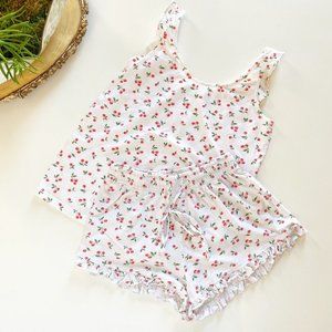 Woman’s Secret Cherry Pajama Set | Size XS